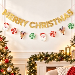Gingerbread Sparkling Christmas 6 Ft Double Banner